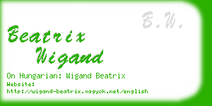 beatrix wigand business card